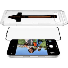 Lyon Tech Apple iPhone 16 Pro Max Uyumlu Zore Süper Fast Tam Kaplayan Şeffaf Temperli Cam Ekran Koruyucu Uygulama Aparatlı