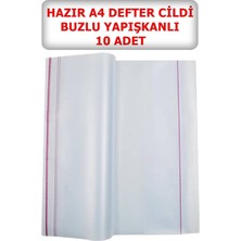TAN EXPRESS Hazır Yapışkanlı  Kitap Kabı Buzlu Şeffaf 10 Lu