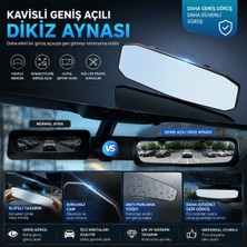 Bowie Geniş Açılı Dikiz Aynası Dışbükey Geniş Açılı Tasarım Daha Geniş Arka Görüntü Tüm Arabalara Uyumlu