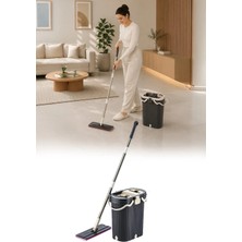 Omilife Vıpset Pro Tablet Mop Temizlik Seti %100 Temiz Su Antrasit – Temiz & Kirli Su Ayrımlı VP-601
