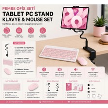 Jolita Samsung Galaxy Tab S11 Uyumlutablet Pc Standı Kablosuz Klavye ve Mouse Ergonomik Çalışma Seti