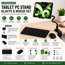 Jolita iPad 10.2 8.nesil Uyumlutablet Pc Standı Kablosuz Klavye ve Mouse Ergonomik Çalışma Seti