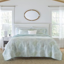 Reversible Quilt Set, King, Saltwater Blue