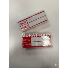 Murat Raf Silinebilir Pvc Kaplamalı Etiketi Raf Önü Etiketi 100'LÜ Paket Kırmızı Renk