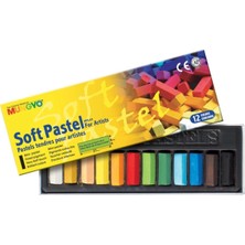Mungyo Mps-12 Pastel Boya Yumuşak Köşeli 1/2 Toz Pastel, 12 Renk