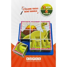 Küpss Dinozorlar 3D Puzzle Seri 1 - (9 Küp 6 Dinazor Yapboz)