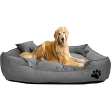 Mavi Vitrin Yıkanabilir Ultra Soft Köpek Yatağı Large (Büyük Irklar Için) (Gri)