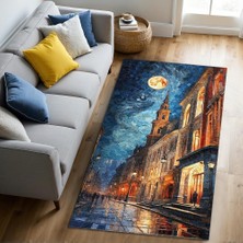 Manz Kadife Kaymaz Pamuk Tabanlı Yıkanabilir Antibakteriyel Salon Halısı 200X300