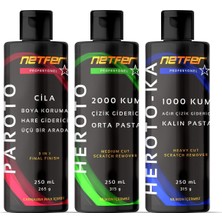 Netfer 3'lü Orta Kalın Pasta Cila Set - 3X250 ml
