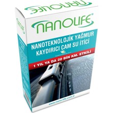 Nanolıfe 1 Yıl-20 Bin Km. Etkili Yağmur Kaydırıcı - Cam Su Itici 3'lü Paket