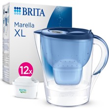 Brıta Marella Xl 12X Maxtra Pro Pure Performance Filtreli Su Arıtma Sürahisi - Mavi (3,5l)