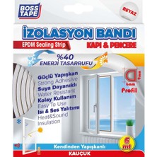 Boss Tape Boss Kapı Pencere Izolasyon Fitili Bandı Beyaz 2X3MT