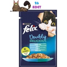Felix Çifte Lezzet Somon & Alabalık Kedi Yaş Mama (26 x 85 Gr)
