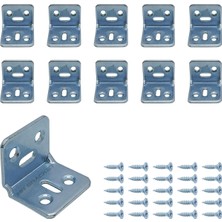 Ad. L Demir Gönye Köşebent 30X25X25MM - Mobilya Dolap Raf Masa Köşe Bağlantı Birleştirme Sab