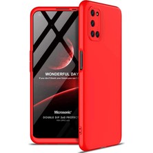 Için Kılıf Double Dip 360 Protective Kırmızı A52 ile Uyumlu Kılıf - Kırmızı
