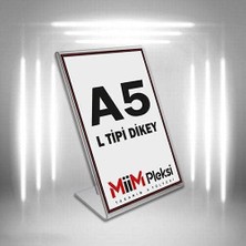 Miimglass L Tipi A5 Pleksi Föylük Broşürlük-Dikey A5 Föylük-20 Li Paket