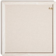 U Brands Rustik Keten Bülten Tahtası, 35,56 cm x 35,5 Cm, Beyaz Ahşap Stil Çerçeve, Endüstriye