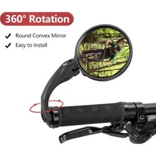 Rockbros Bisiklet Aynası Evrensel 360° Döner Dikiz Aynası Hd Bisiklet Aynası E-Bisiklet Mtb Yol