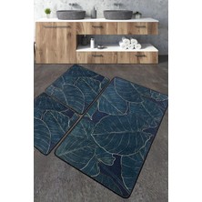 Chilai Home Zeleno Banyo Halısı Djt 3lü Set Banyo Halısı Paspas Yıkanabilir Kaymaz
