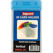 Bigpoint Korumalı Kart Poşeti Dikey Mavi 55X85MM 10'lu Poşet