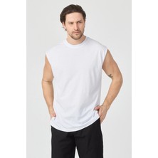 Urban Trend Store Urbantrendstore Unisex Erkek Kadın Pamuklu Antrenman Sporcu Atleti Oversize Kolsuz T-Shirt Atlet Sporcu, Basketbol, Fitness, Jogging Fitness Spor Atlet Trend Atlet Gym Atlet Rahat Kalıp Salaş Günlük Atlet