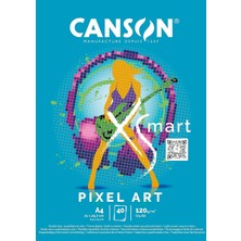 Canson Xsmart Çizim Kağıdı, Beyaz, Düz, 120 G/m², Uzun Taraflı, A4-21 x 29,7 Cm, Beyaz, 40 Ya