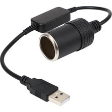 USB 2.0 Siyah 5 Volt 2 Amper To 12 Volt 800MAH Araç Çakmaklığına Çevirici