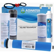 As Water Ihlas Aura Cebilon -Compact-Uyumlu 5 Aşamalı Açık Kasa Filtre Seti Vontron Membranlı