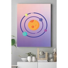 Uzay Temalı Çocuk Odası Kanvas Tablo 2 50 x 70