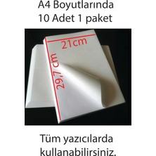 Etiket, A4 Yapışkanlı Etiket Kağıdı, 21X29.7 Cm, 160 Gr, 10 Yaprak, 1.hamur Etiket, Sticker, B