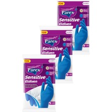 Parex Sensitive Eldiven Orta Boy Üçlü Paket