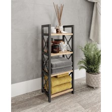 Dekoratif Banyo Rafı Organizer – Retro Tasarımlı Çok Amaçlı Düzenleyici Raf, Ahşap Çam Ra
