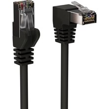 Saf Bakır Metal Konnektör Ethernet Kablosu Siyah 5 Metre