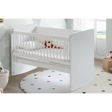 BW-1070 Sallanabilir Sabitlenebilir Anne Yanı Mobilya Beşik 60X120 Beyaz