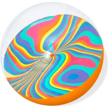 Şişme Plaj Topu, Tie-Dye Tasarım Çocuklar ve Yetişkinler Için Su Topu, 46 cm