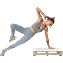 Reyo Dizayn Doğal Ahşap Ev Içi Kullanıma Uygun Kaymaz Tabanlı Step Tahtası 10X25X50 cm