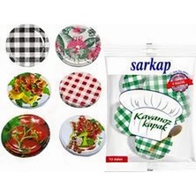 Sarkap 4 Paket 10'lu Hijyenik Poşetli Kavanoz Kapağı Seti 4 Desen 82 mm Karışık Gönderim