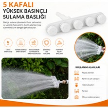 Yusa Stores 5 Kafalı Sulama Başlığı Yüksek Basınçlı Hortum Aparatı