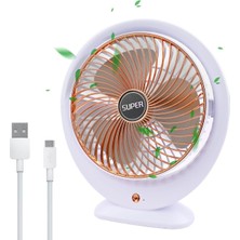 USB Masa Vantilatörü Elektrikli Mini Masa Vantilatörü 3 Hız Ayarlanabilir Güçlü Rüzgar 360
