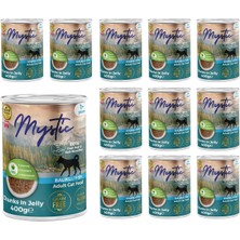 Mystic Yetişkin Köpek Balıklı ve Jöleli Konserve Yaş Mama 400 gr x 12 Adet