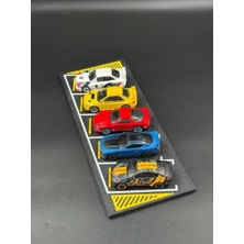 1:64 Ölçek Diecast Araba Park Yeri Diorama - 5 Araçlık