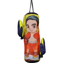 Leyaton Çocuk Boks Torbası Seti Eldivenli Hediyeli Kum Torbası (No-1)
