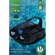Kiwi KRPC-7170 Kablosuz Havuz Temizleme Robotu Siyah / 5000 Mah & 120 L/dak Debi & Çift Motor