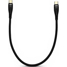 Type-C To Type-C Kablo 30 cm – 60W Hızlı Şarj ve 5gbps Veri Aktarımı | Dayanıklı Örgü Kap