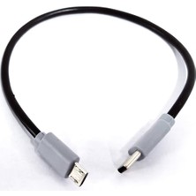 Type-C To Mikro USB Kablosu, USB Tip C - Mikro B Otg Kablosu Erkek - Erkek Şarj Veri Iletimi, 25 S