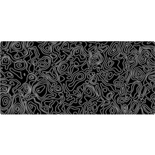 Porge Gaming Mouse Pad 120X60 cm Xxxl Büyük Dikişli Kenar Speed Oyuncu Mouse Pad(Topographic Blac