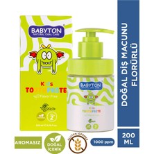 Babyton Doğal Aromasız 2 Yaş ve Üzeri Florürlü Diş Macunu 200 ml