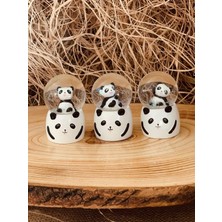 Giftmoda Mini Işıklı Panda Kar Küresi