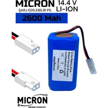 Micron Mi Vacuum Mop 2in1 Essential Akıllı Robot Süpürge Bataryası (Mjstg1) 14.4V 2600 Mah Pil