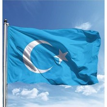 Zc Bayrak Doğu Türkistan Milli Gönder Bayrağı 70X105 cm Raşel Dijital Baskı